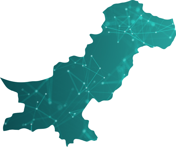 Pakistan map highlighting digital connectivity across the market